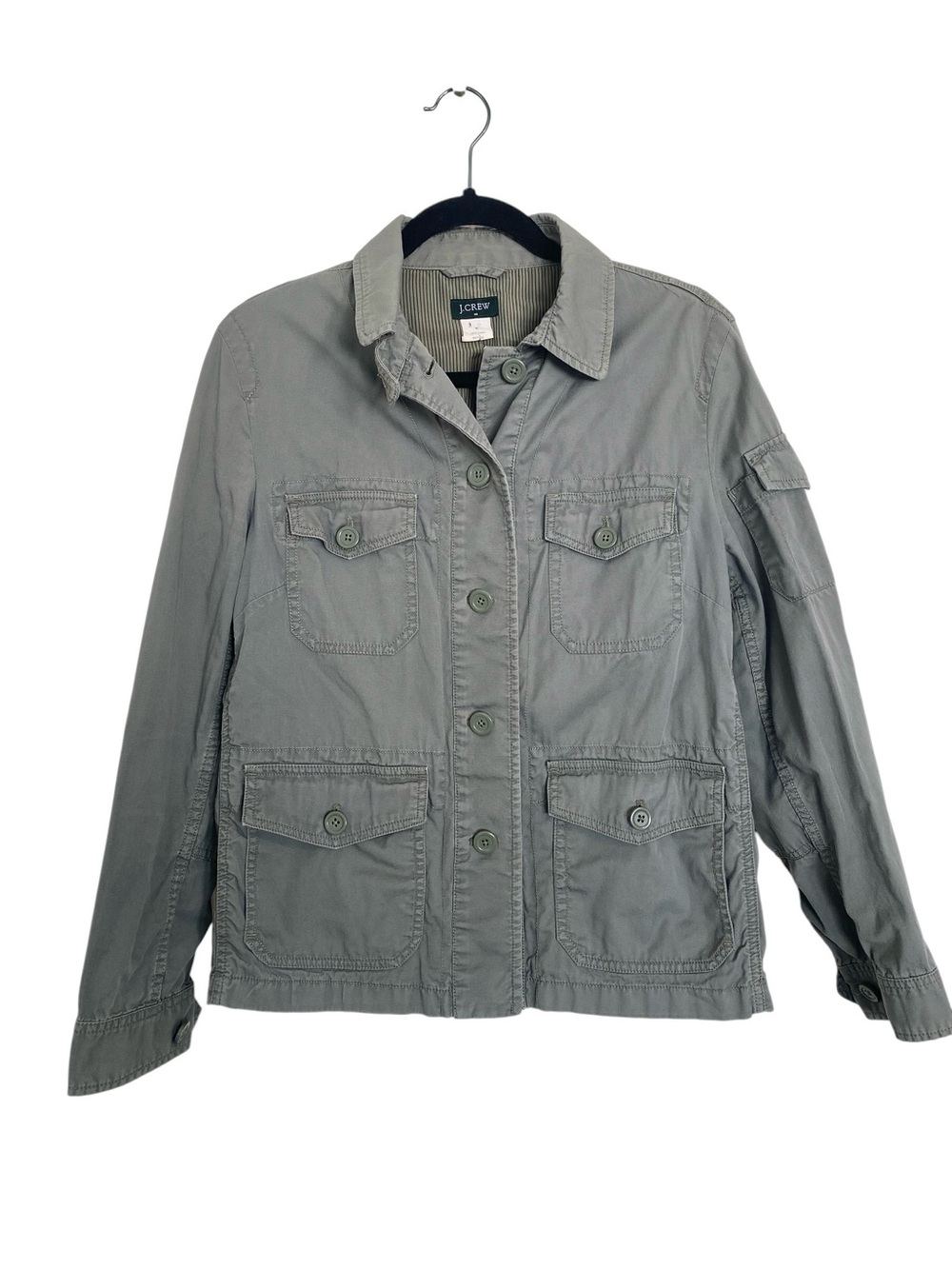 J. Crew Factory Olive Twill Chino Utility Field Jacket Women’s Medium